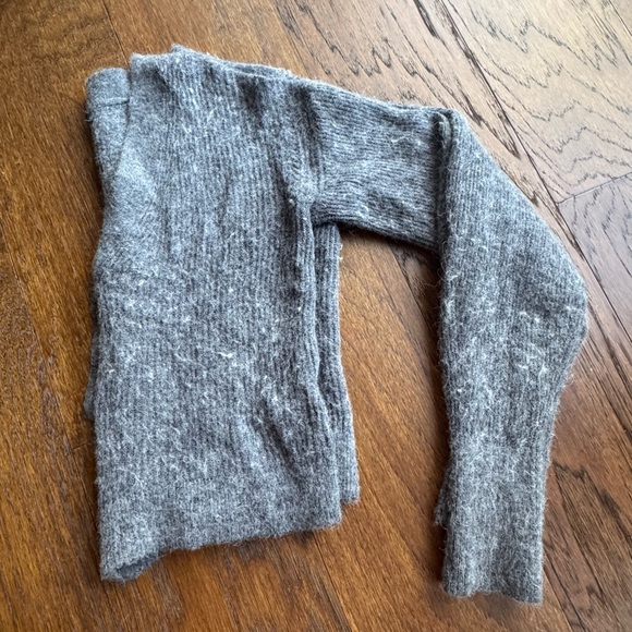 Quince Alpaca Wool Blend Cropped Cardigan Sweater M Medium Gray - Picture 9 of 16